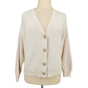 LOFT Cotton Knit Button-Front Cardigan – Size XXL - Casual Cottage